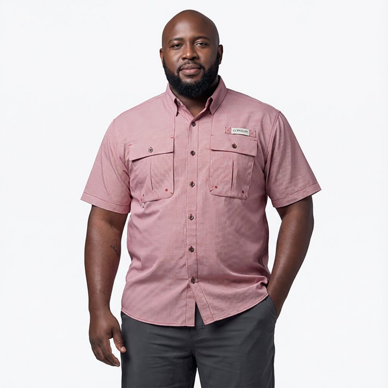 Magellan Outdoors Men's Aransas Pass Mini Check Short Sleeve Shirt-image