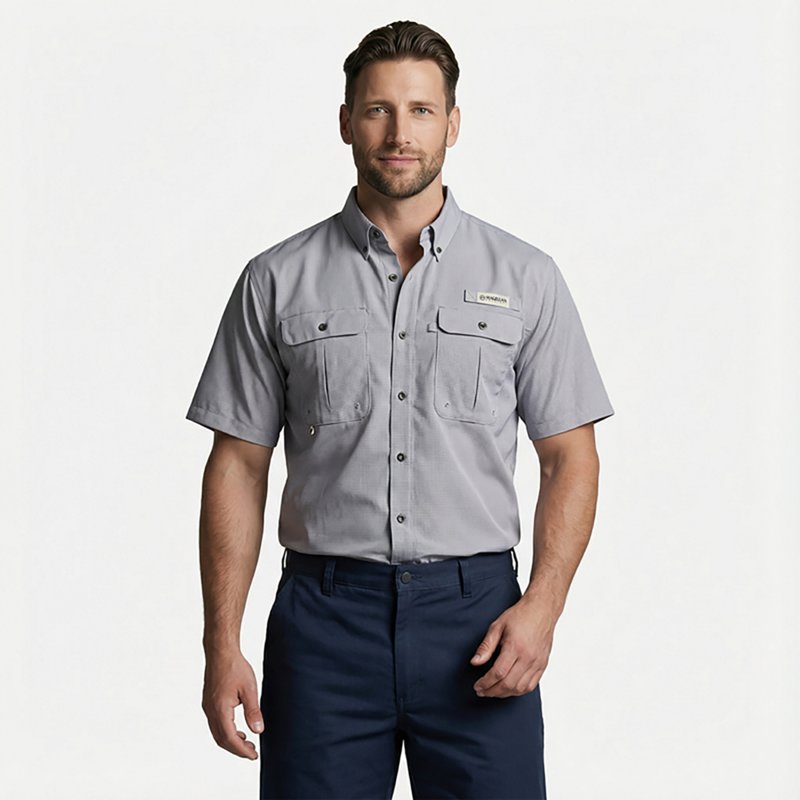 Magellan Outdoors Men's Aransas Pass Mini Check Short Sleeve Shirt-image