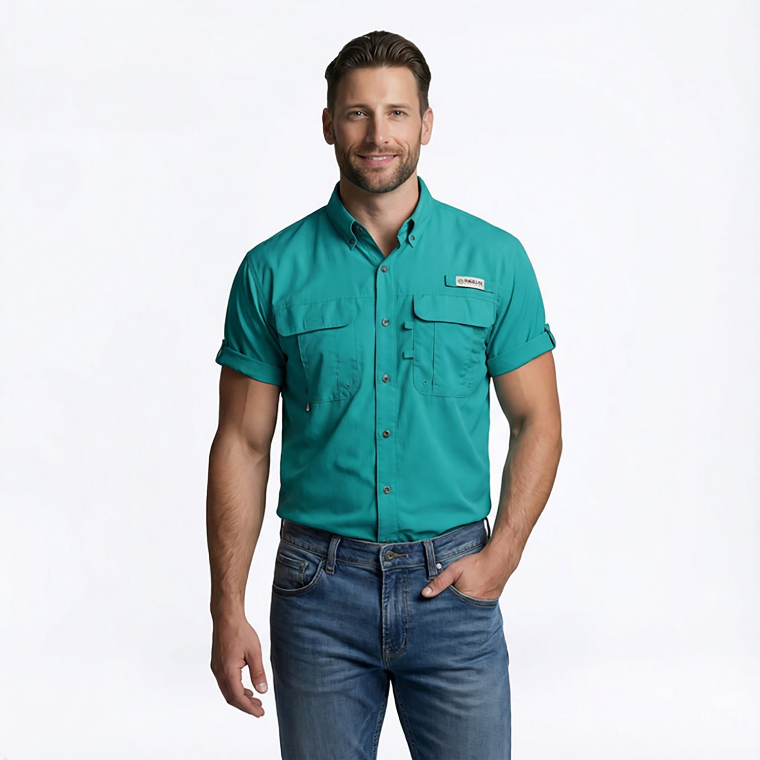 Magellan Outdoors Men's Laguna Madre Solid Long Sleeve Fishing Shirt - view number 2