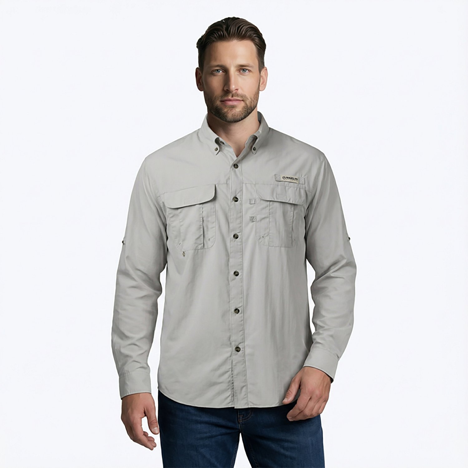 Magellan Outdoors Men's Laguna Madre Solid Long Sleeve Fishing Shirt - view number 2