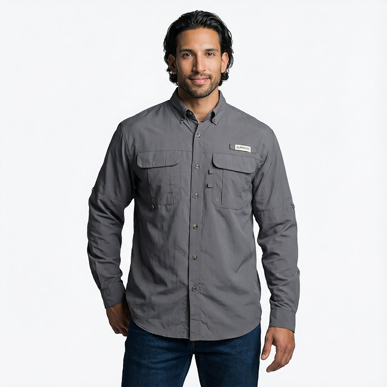 Magellan Outdoors Men's Laguna Madre Solid Long Sleeve Fishing Shirt - view number 2