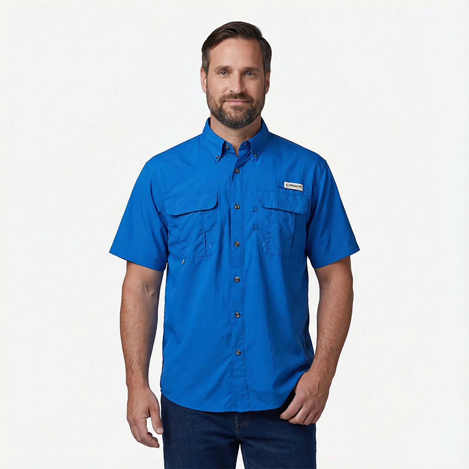 Magellan Outdoors Men's Laguna Madre Solid Short Sleeve Fishing Shirt - view number 2