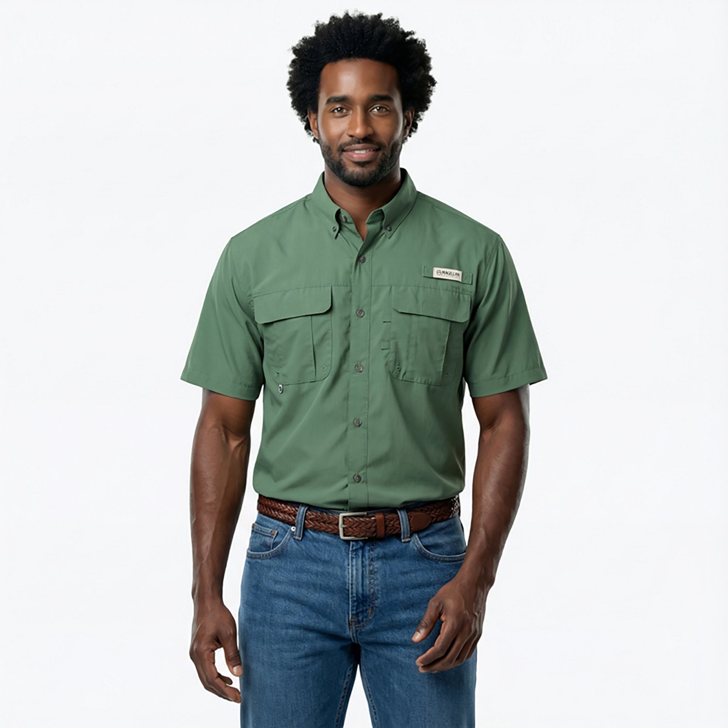 Magellan Outdoors Men's Laguna Madre Solid Short Sleeve Fishing Shirt - view number 2