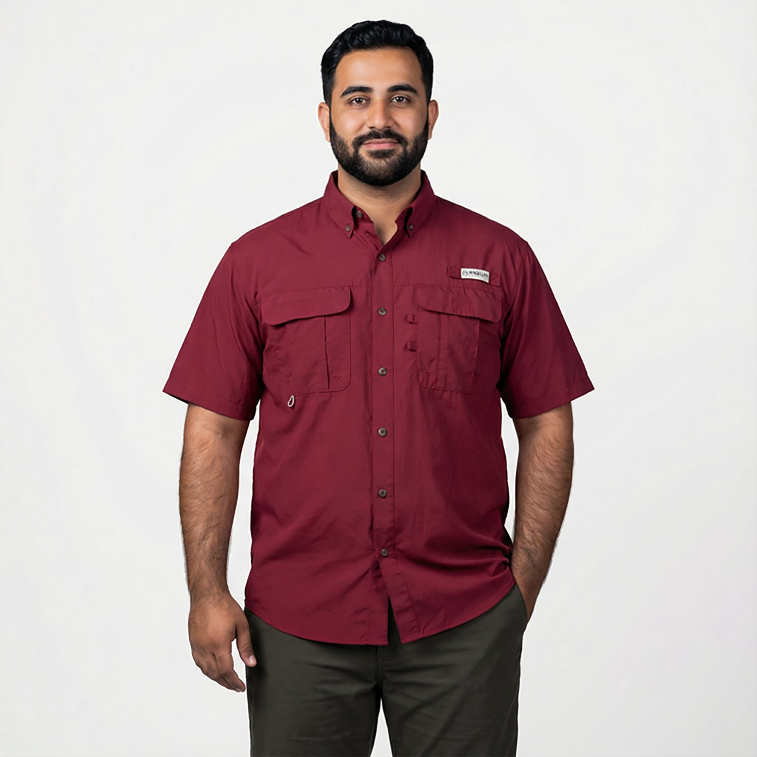 Magellan Outdoors Men's Laguna Madre Solid Short Sleeve Fishing Shirt - view number 2