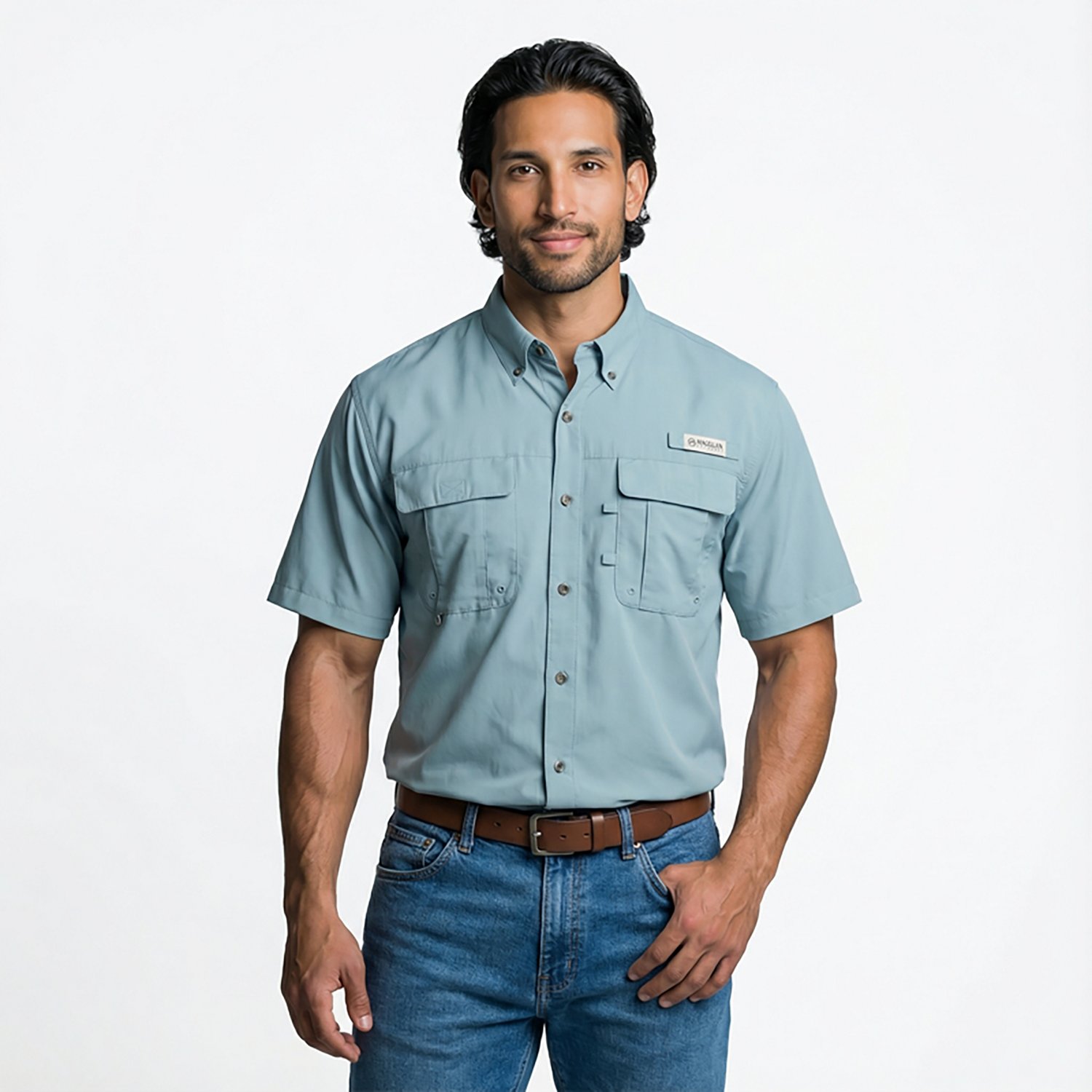 Magellan Outdoors Men's Laguna Madre Solid Short Sleeve Fishing Shirt - view number 2