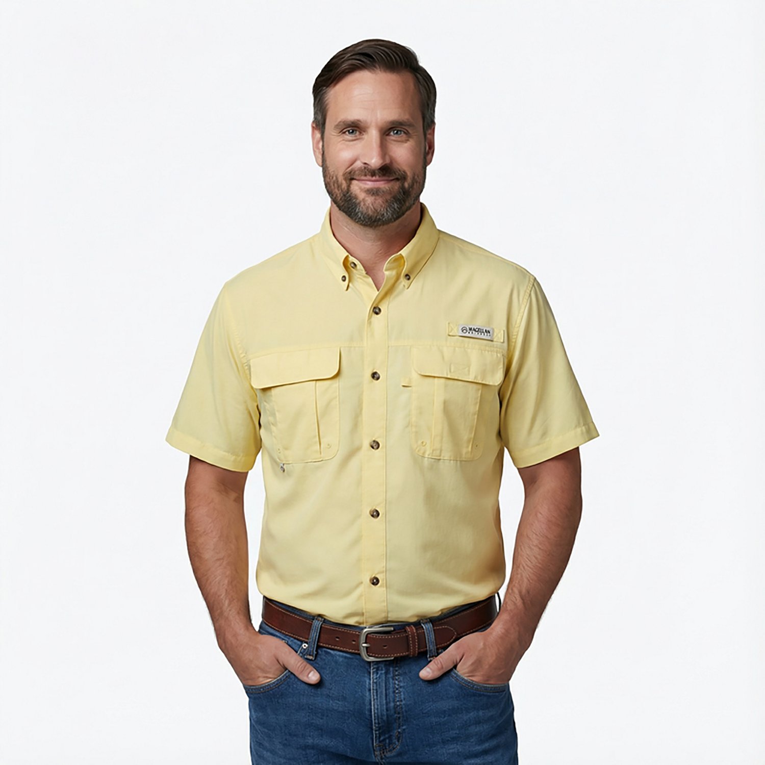 Magellan Outdoors Men's Laguna Madre Solid Short Sleeve Fishing Shirt - view number 2