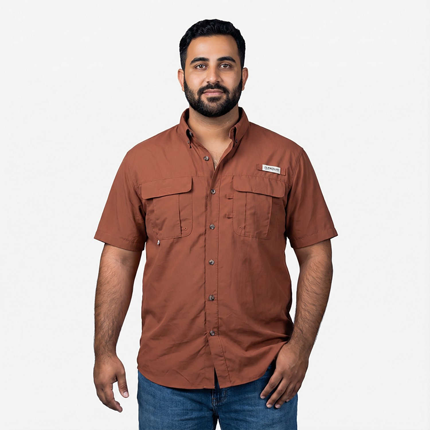 Magellan Outdoors Men's Laguna Madre Solid Short Sleeve Fishing Shirt - view number 2