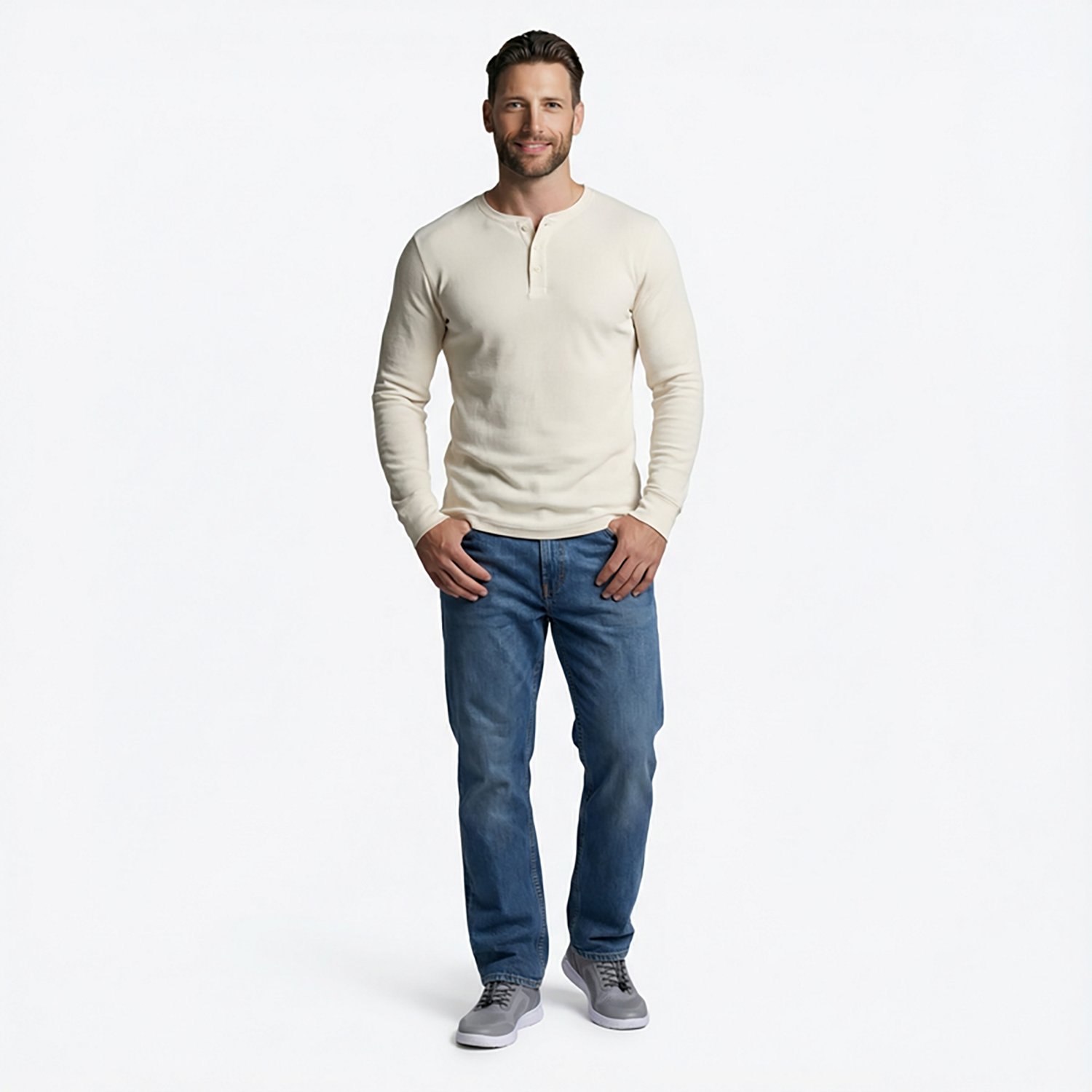 Magellan Outdoors Men's Base Camp Thermal Long Sleeve Henley Shirt