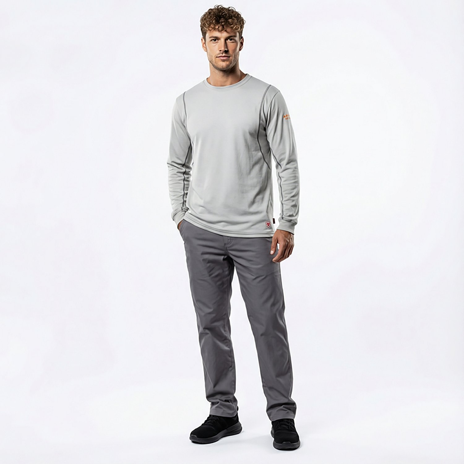 Ariat Men's FR AC Crew Long Sleeve Work Shirt                                                                                    - view number 3