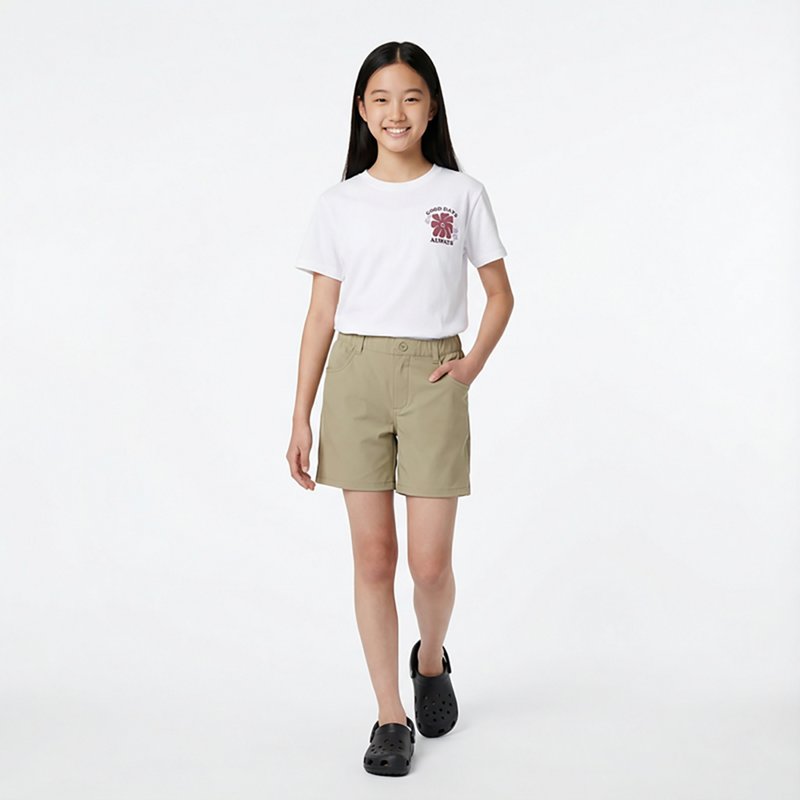 French Toast Little & Big Girls Pull-On Short, 6x, Beige