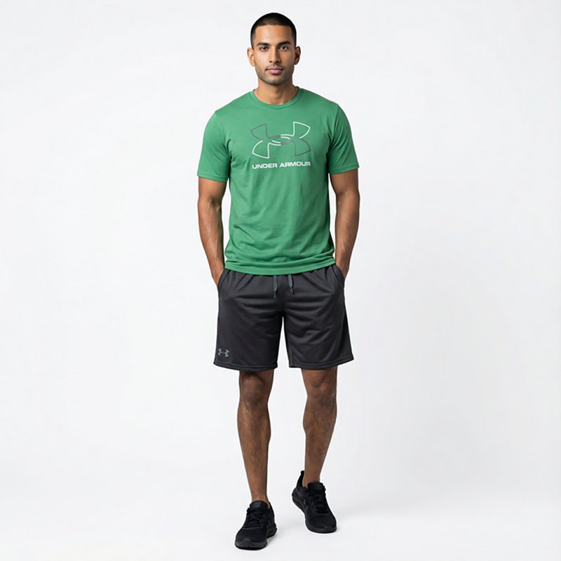 Under Armour Men's Tech Mesh 9" Shorts, 4XL, Black/Pitch Gray