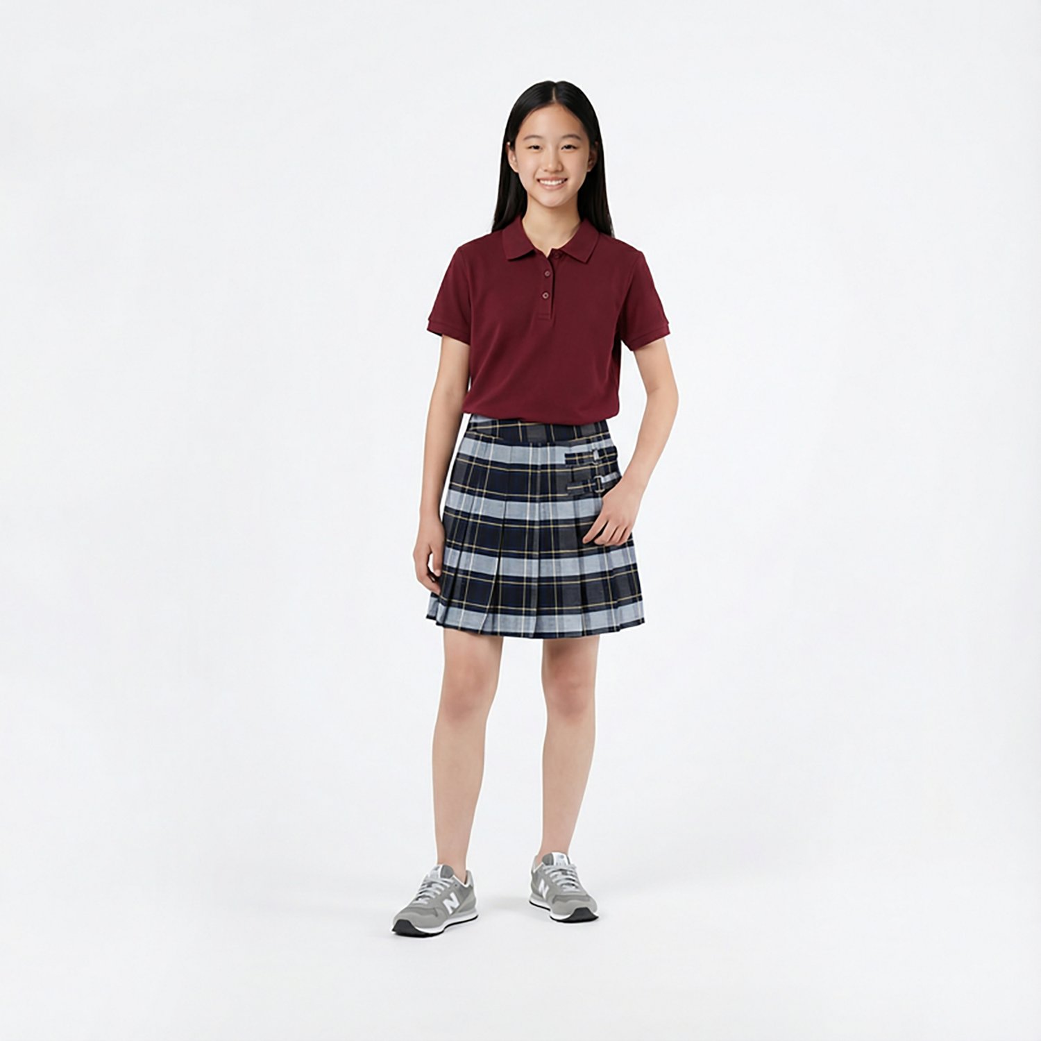 French Toast Girls' Plaid 2-Tab Scooter Skirt
