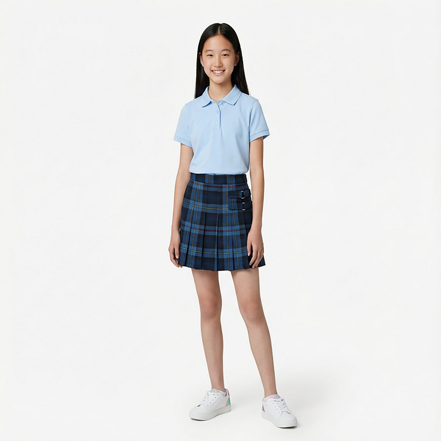French Toast Girls' Plaid 2-Tab Scooter Skirt