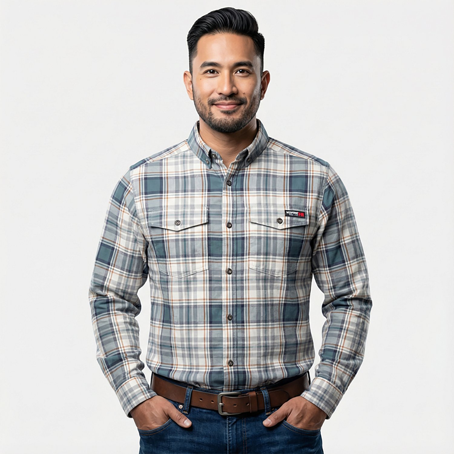 Wolverine Men's FireZerO Plaid Long Sleeve Twill Shirt - view number 2