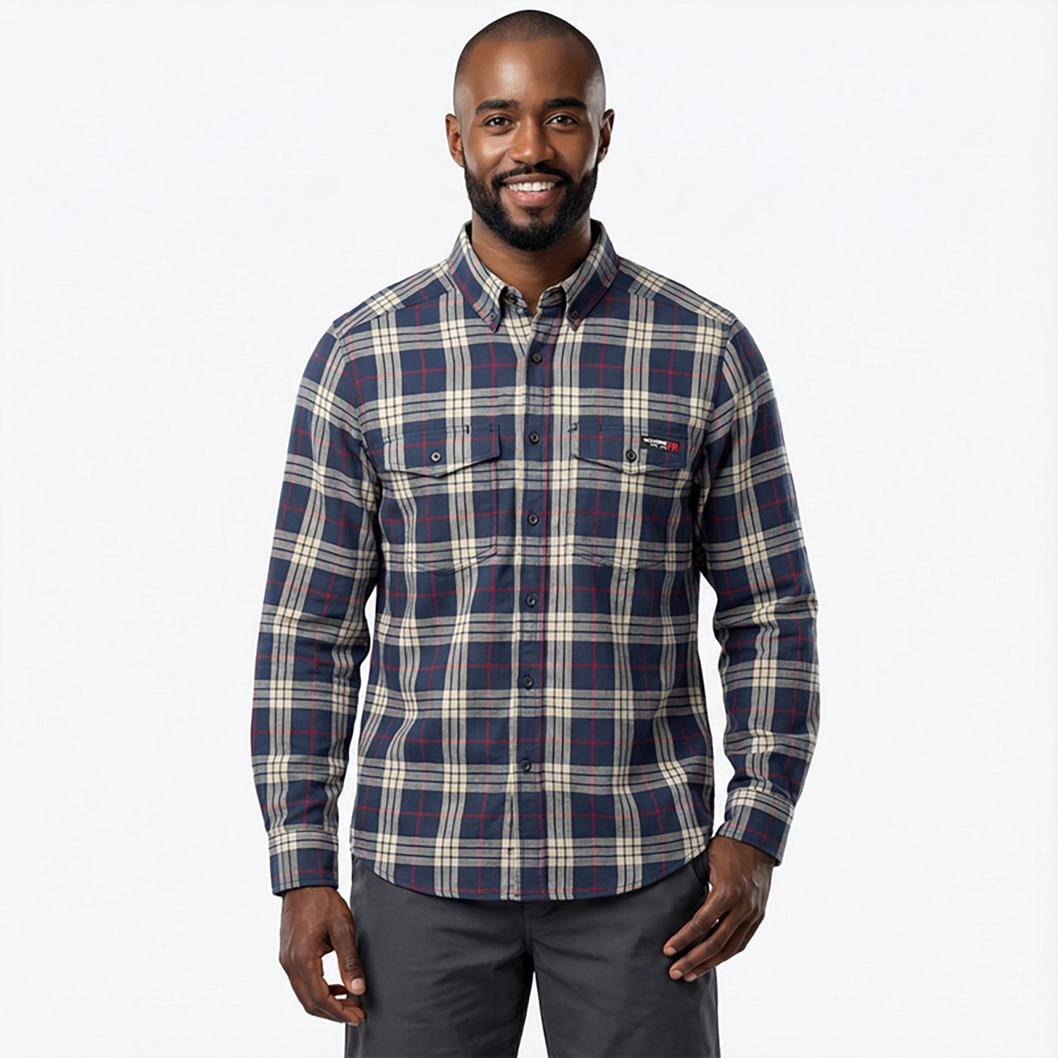 Wolverine Men's FireZerO Plaid Long Sleeve Twill Shirt - view number 2