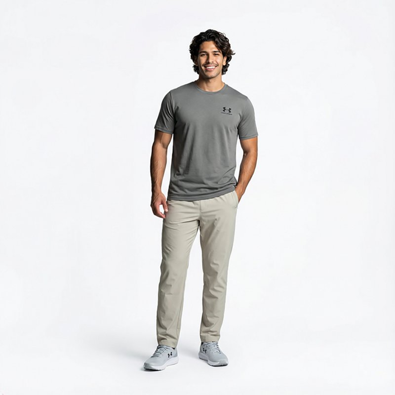 Under Armour Men's Sportstyle Left Chest Graphic T-Shirt, Medium, Castlerock/Black