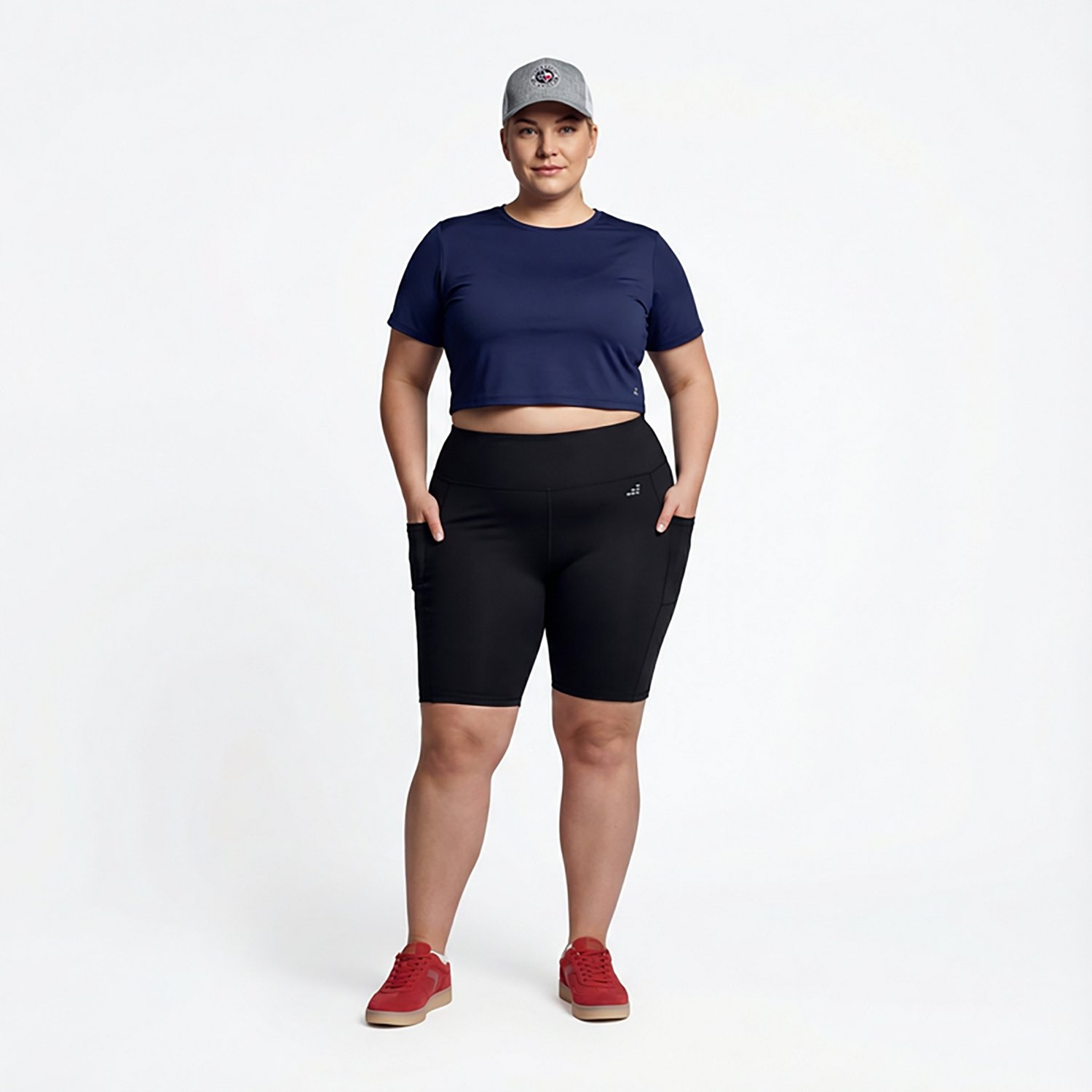 BCG Women's Tummy Control Plus Size Bike Shorts