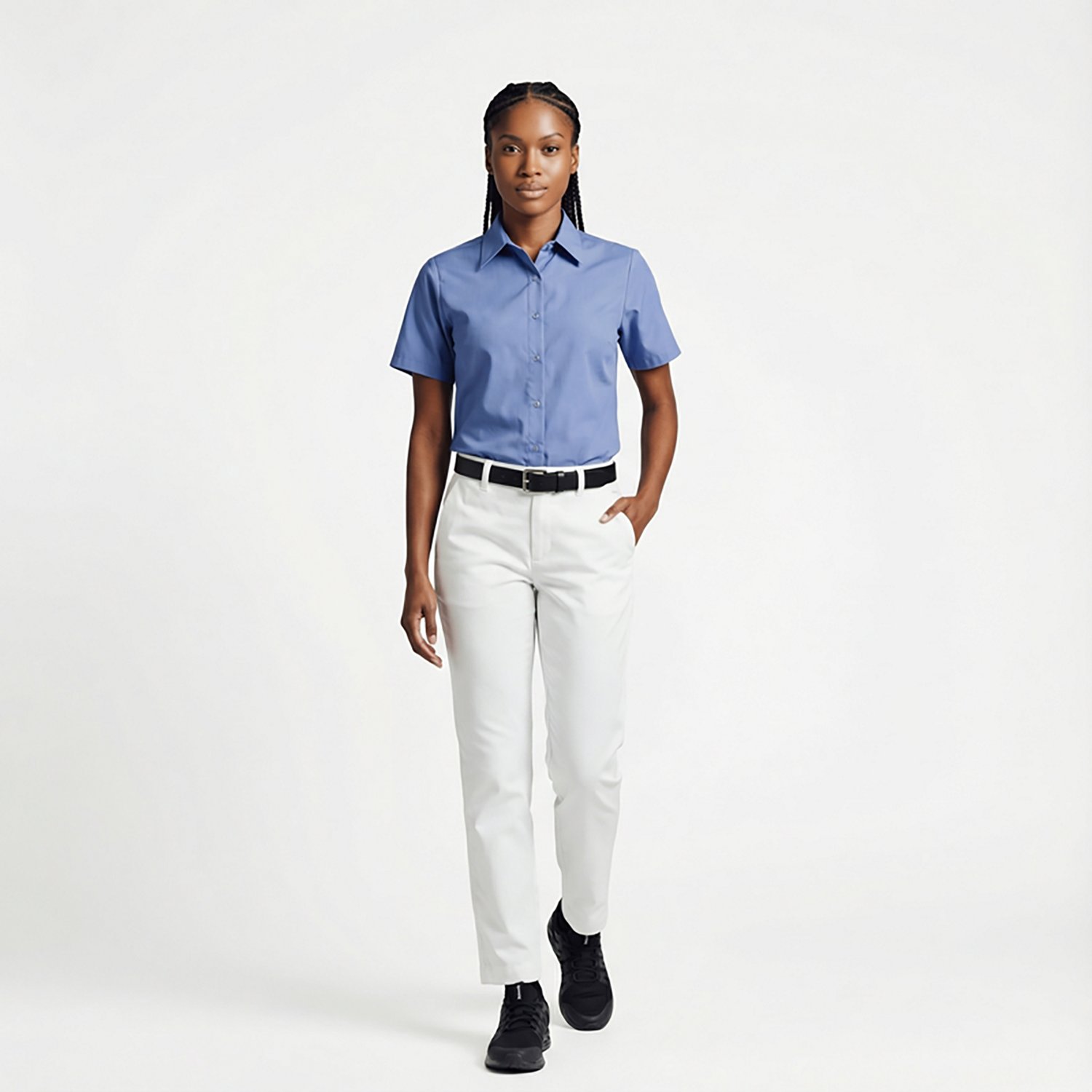 Red Kap Women's Specialized Pocketless Short Sleeve Work Shirt