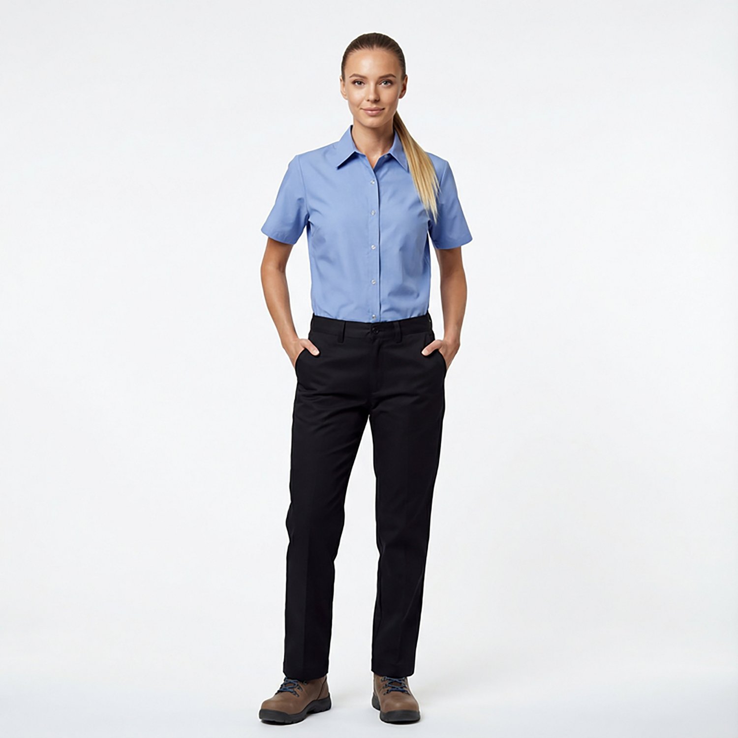 Red Kap Women's Specialized Pocketless Short Sleeve Work Shirt                                                                   - view number 2