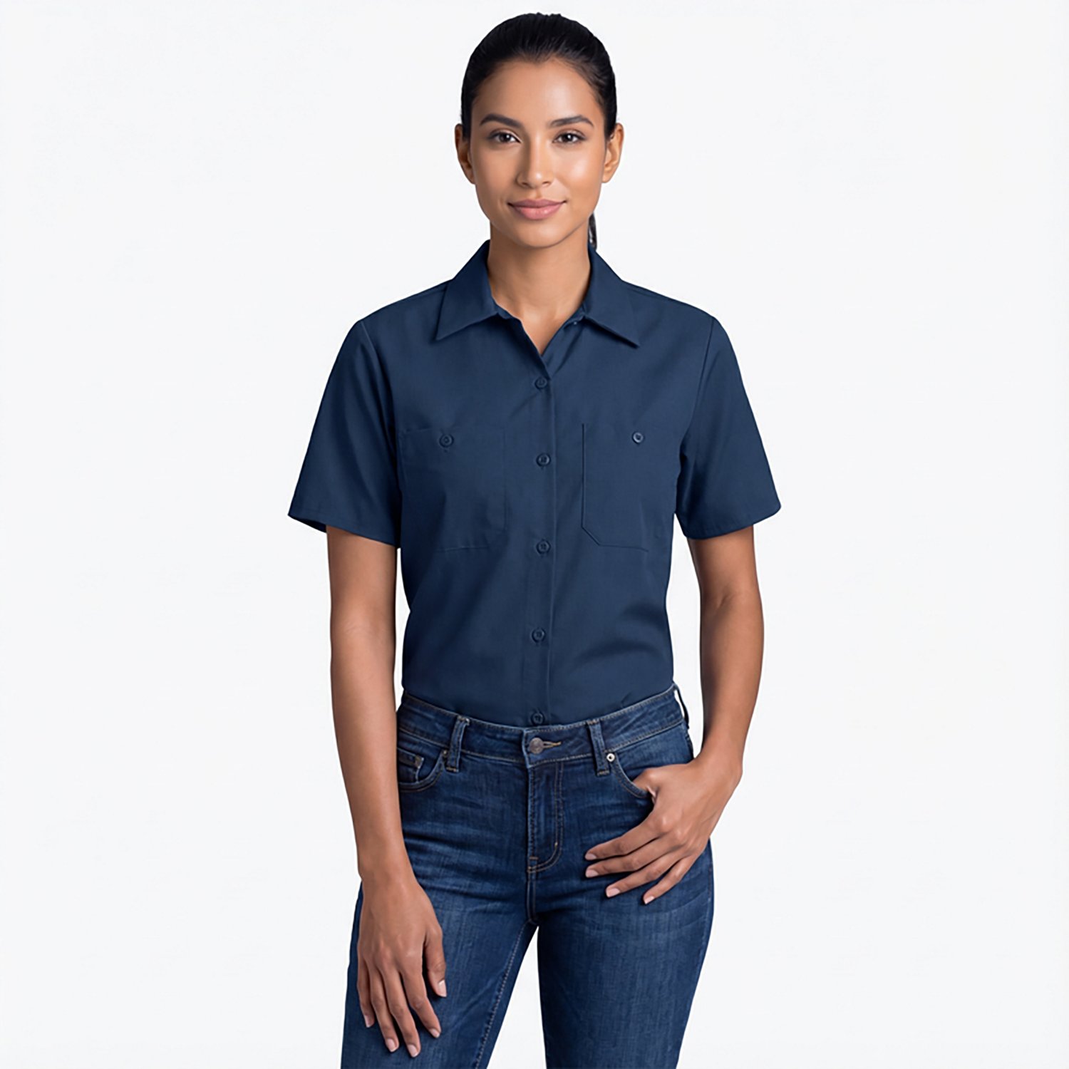 Red Kap Women's MIMIX Short Sleeve Work Shirt                                                                                    - view number 2