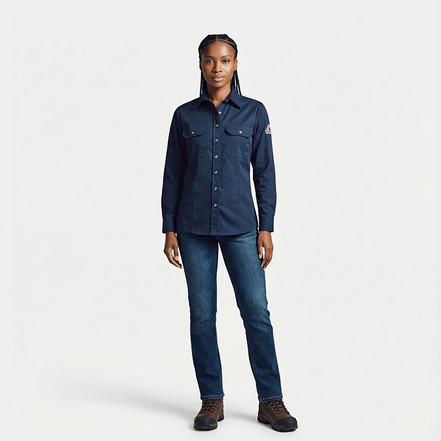 Bulwark Women's EXCEL FR ComforTouch Long Sleeve Uniform Dress Shirt