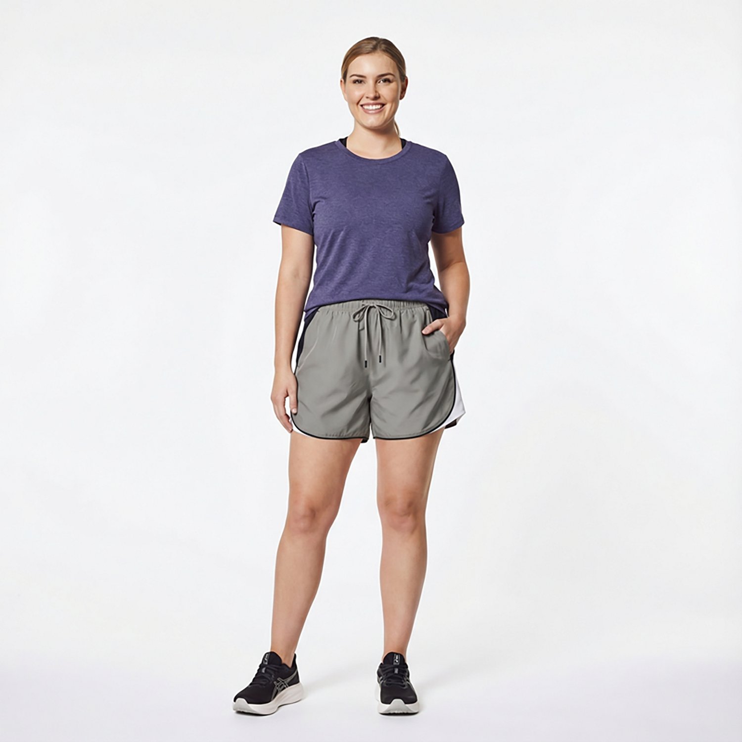 BCG Women's Colorblock Woven Shorts 4.5 in