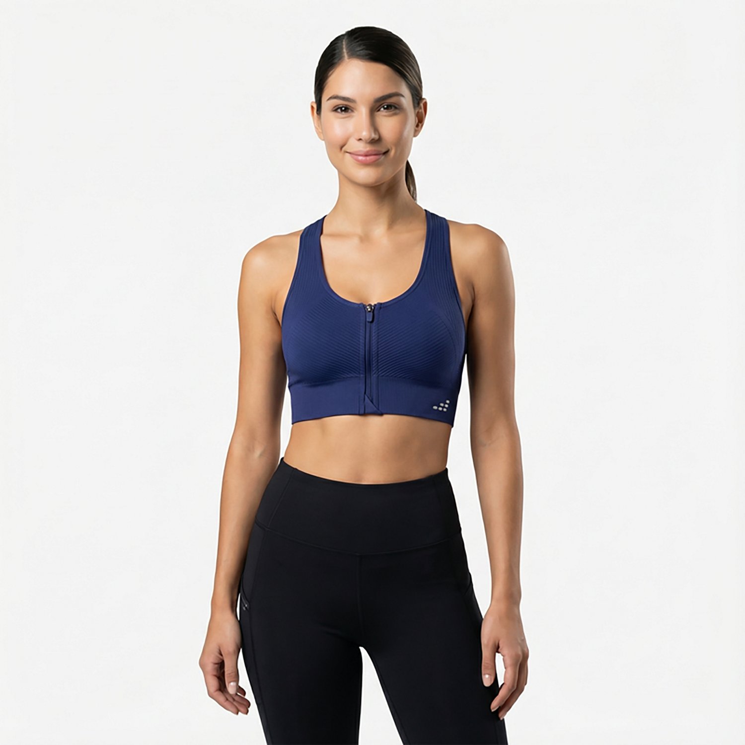 BCG Women's Seamless Zip Front Mid Impact Sports Bra                                                                             - view number 2