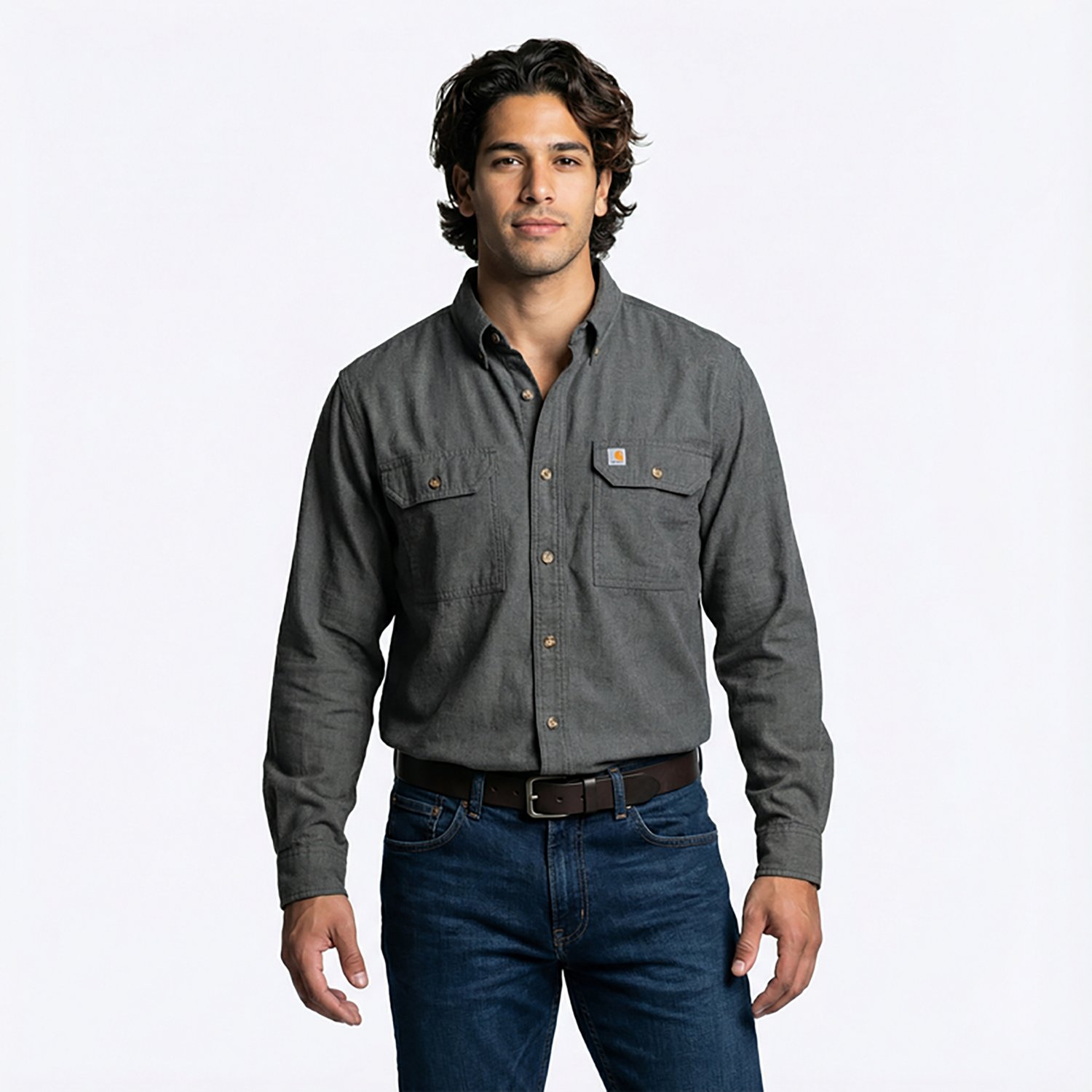 Carhartt Men's TW368 Original Fit Long Sleeve Shirt                                                                              - view number 2