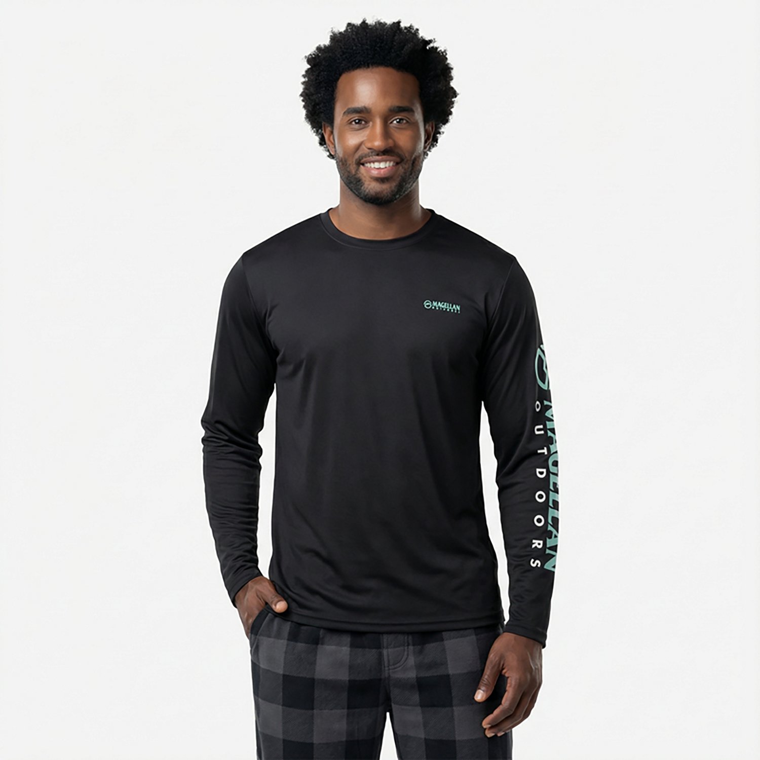 Magellan Outdoors Men's Casting Crew Core Graphic Long Sleeve T-shirt                                                            - view number 2