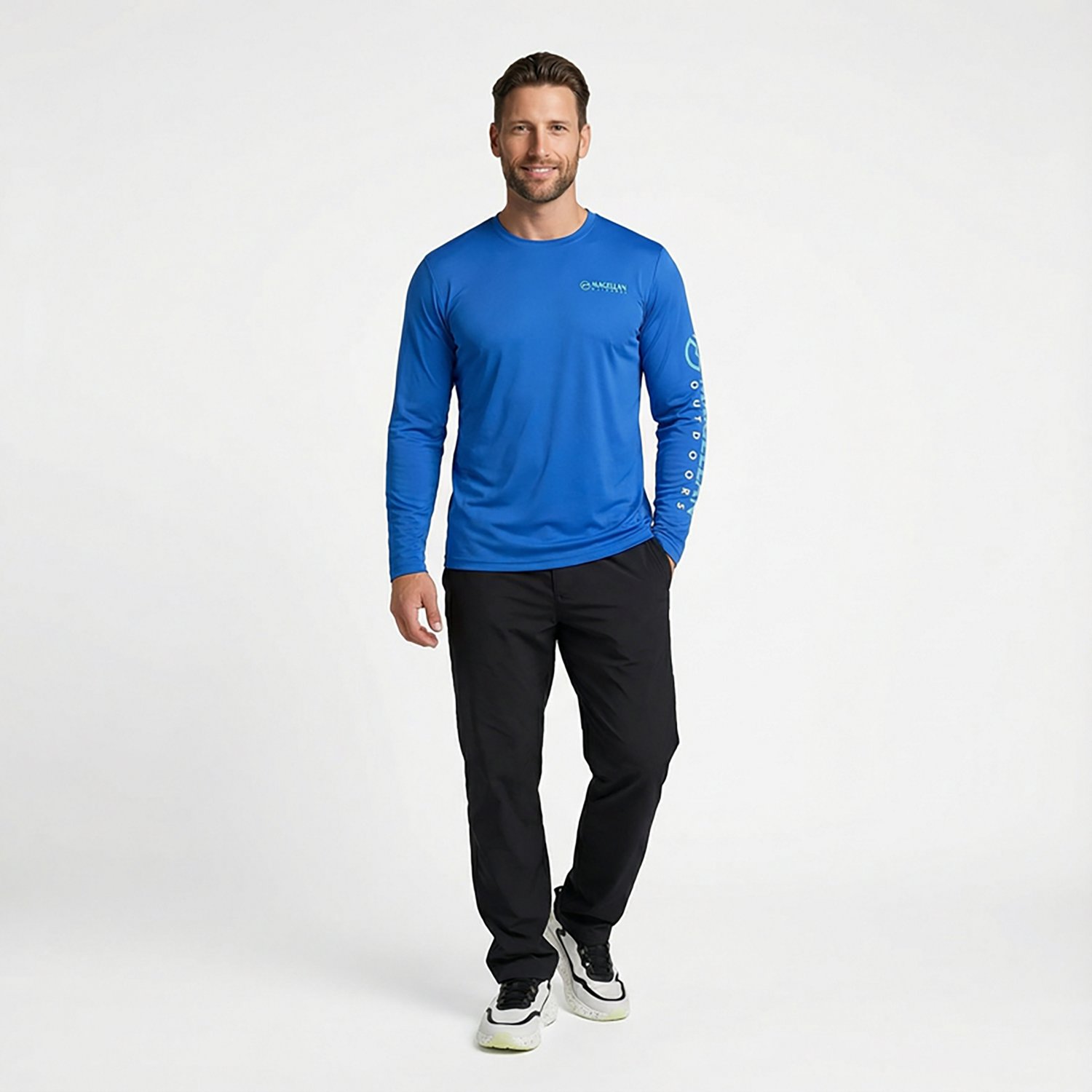 Magellan Outdoors Men's Casting Crew Core Graphic Long Sleeve T-shirt                                                            - view number 3