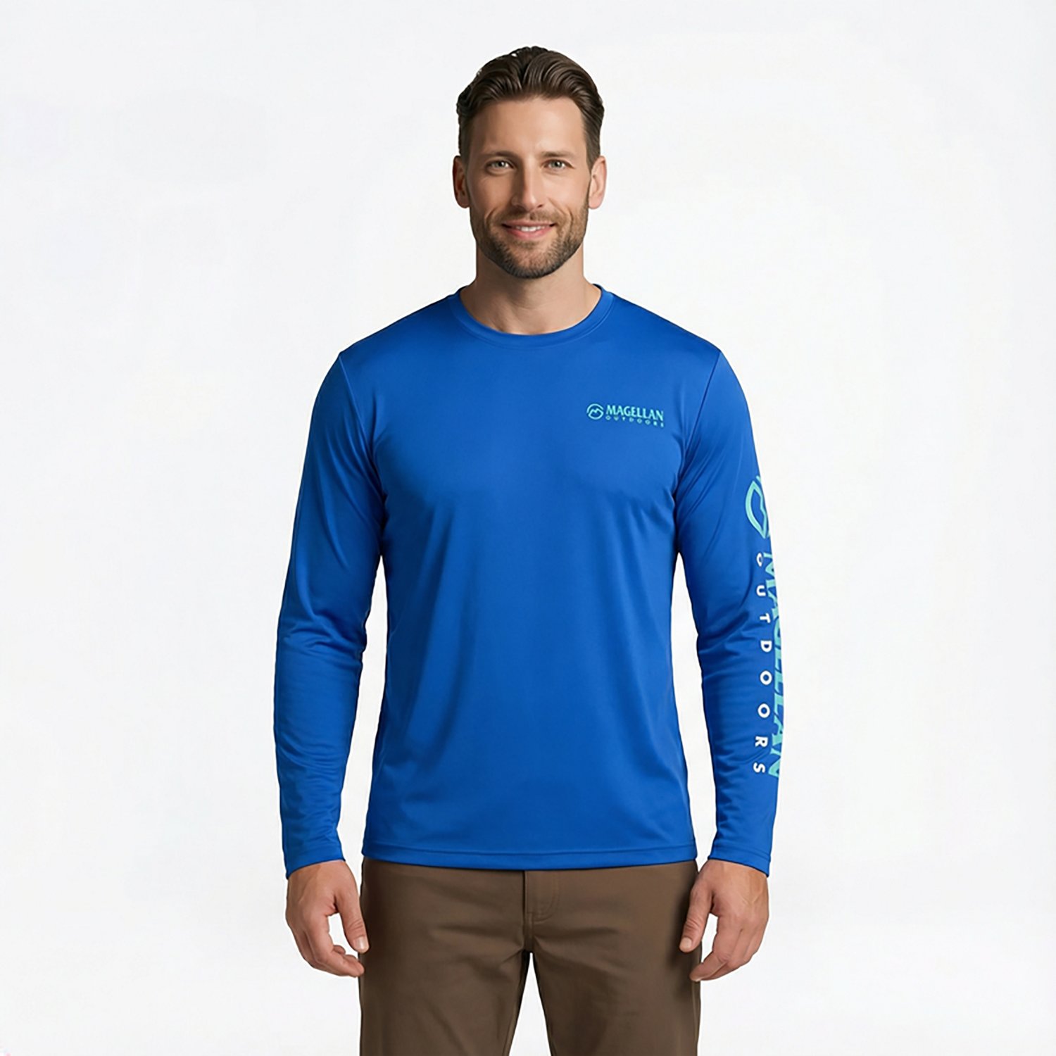 Magellan Outdoors Men's Casting Crew Core Graphic Long Sleeve T-shirt                                                            - view number 4