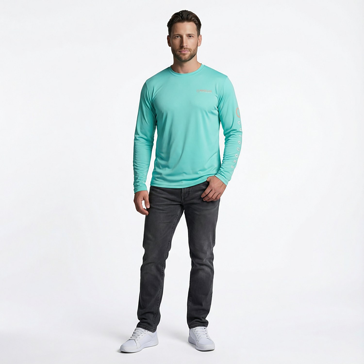 Magellan Outdoors Men's Casting Crew Core Graphic Long Sleeve T-shirt                                                            - view number 5