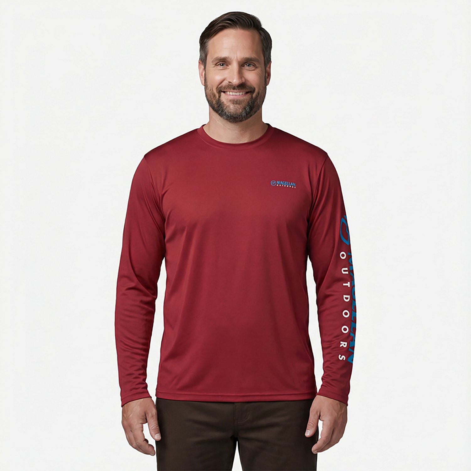 Magellan Outdoors Men's Casting Crew Core Graphic Long Sleeve T-shirt                                                            - view number 2