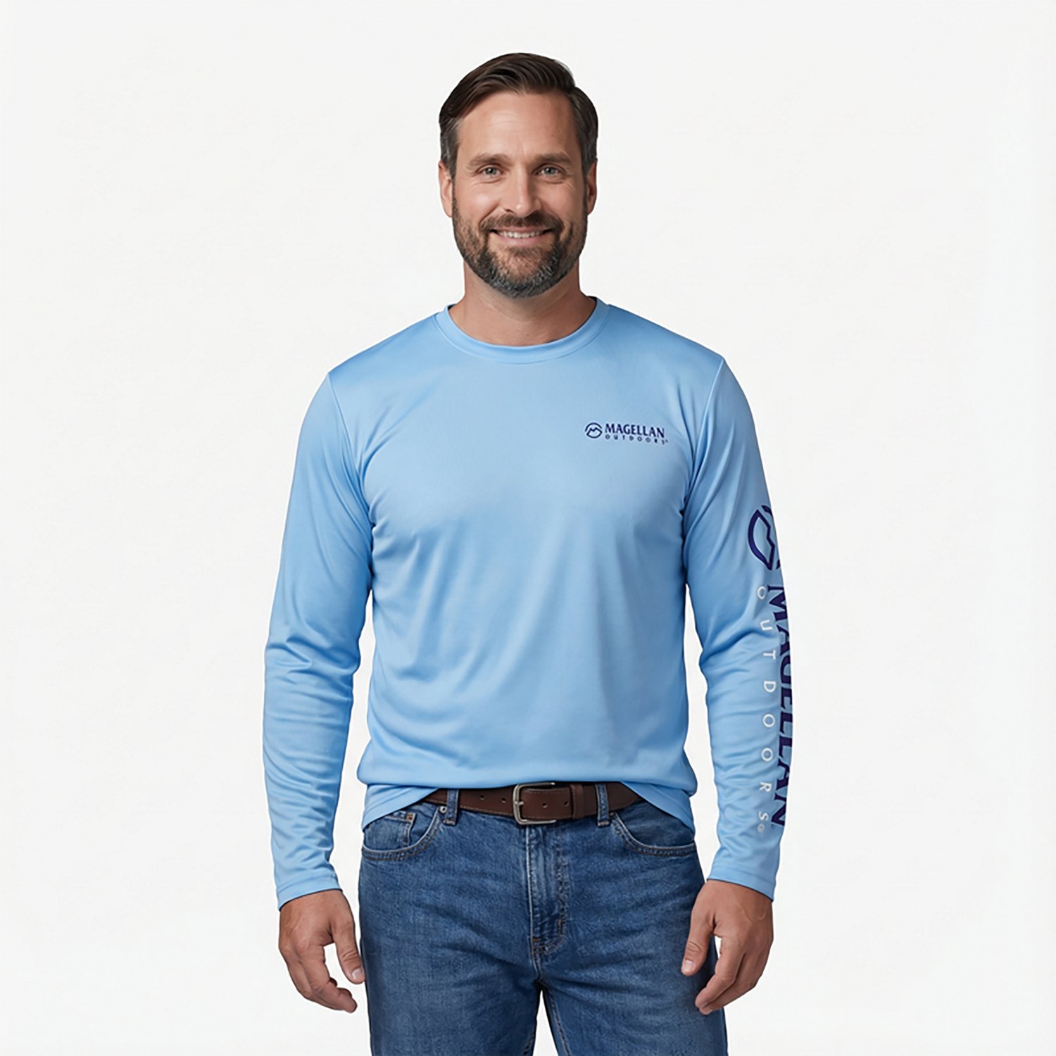 Magellan Outdoors Men's Casting Crew Core Graphic Long Sleeve T-shirt                                                            - view number 5