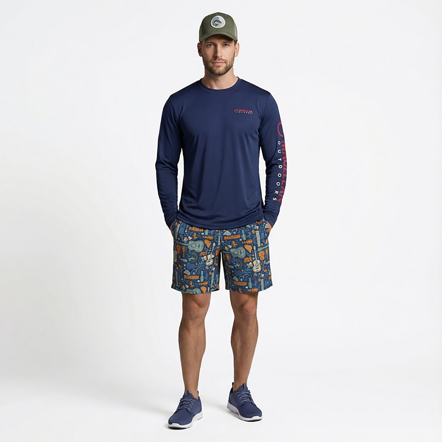 Magellan Outdoors Men's Casting Crew Core Graphic Long Sleeve T-shirt                                                            - view number 5