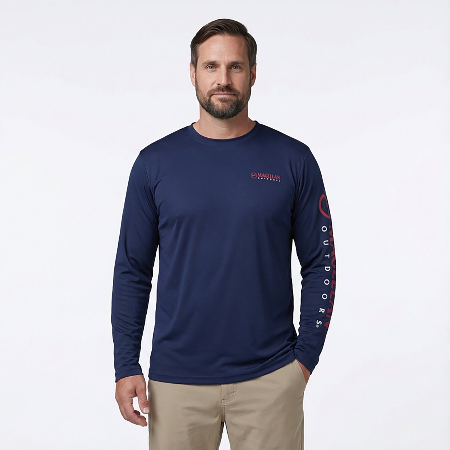 Magellan Outdoors Men's Casting Crew Core Graphic Long Sleeve T-shirt                                                            - view number 6