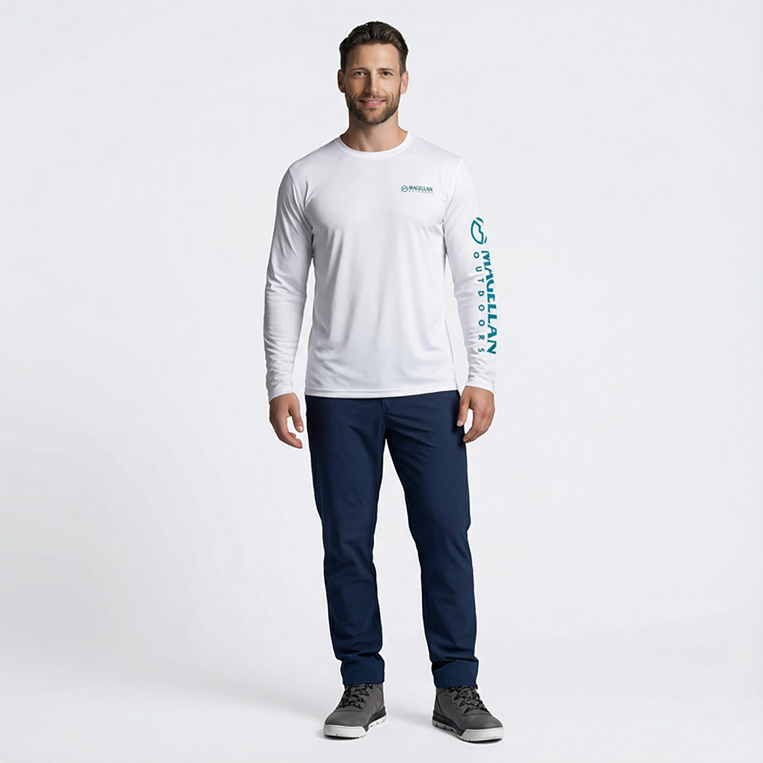 Magellan Outdoors Men's Casting Crew Core Graphic Long Sleeve T-shirt                                                            - view number 3