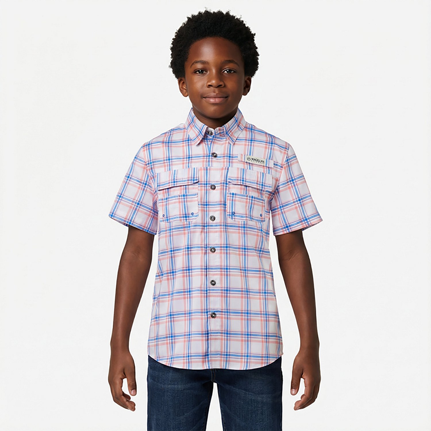 Magellan Outdoors Boys' FishGear Caddo Lake Short Sleeve Fishing Shirt                                                           - view number 2