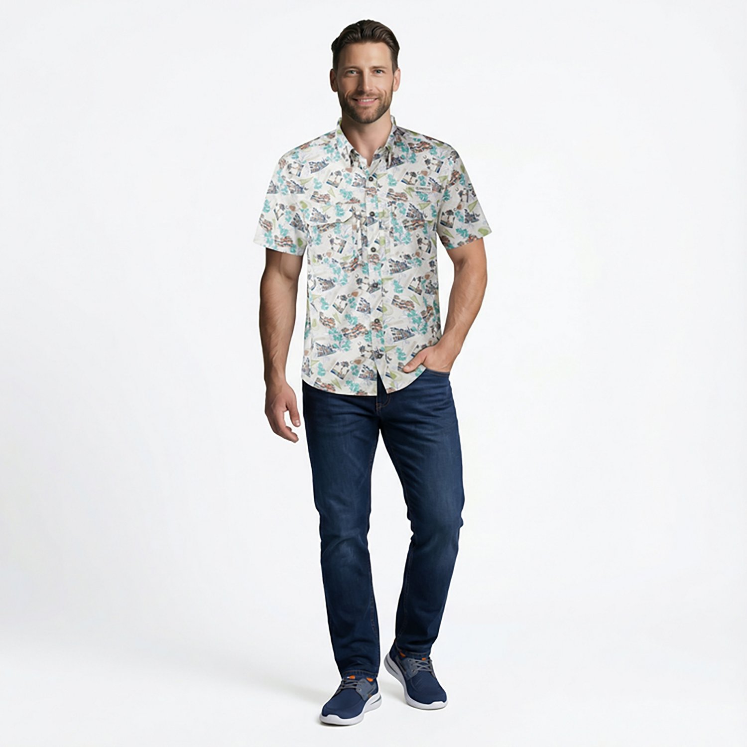 Magellan Outdoors Men's Local State Print South Carolina Short Sleeve Shirt