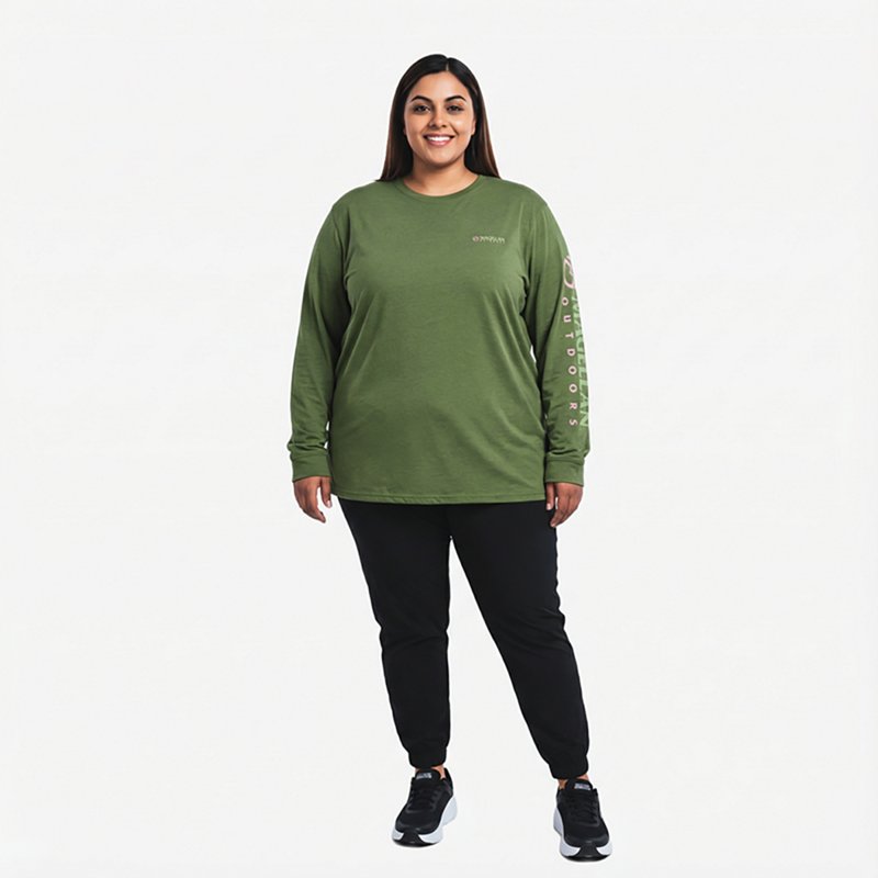 Magellan Outdoors Women's Grotto Falls Plus Size Long Sleeve T-Shirt-image