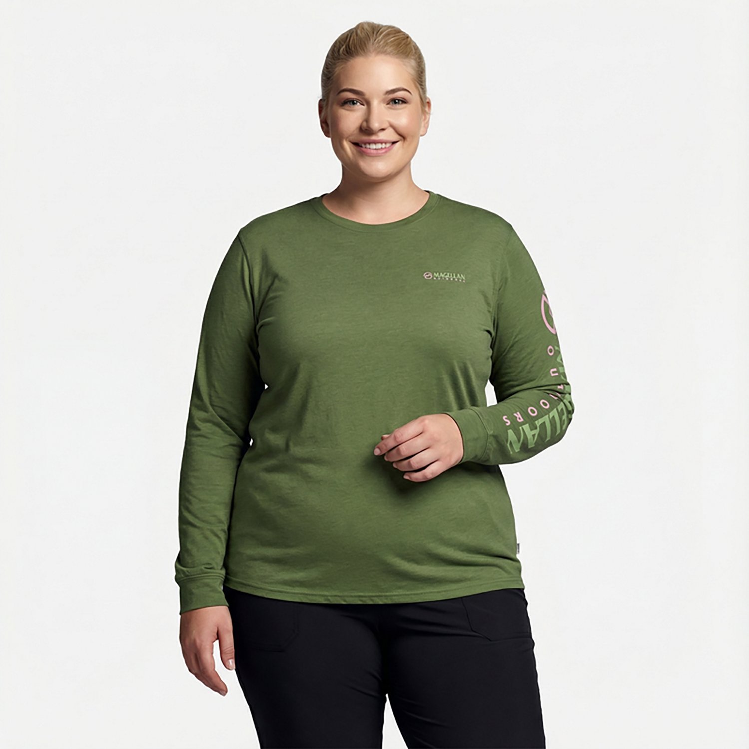 Magellan Outdoors Women's Grotto Falls Plus Size Long Sleeve T-shirt - view number 2