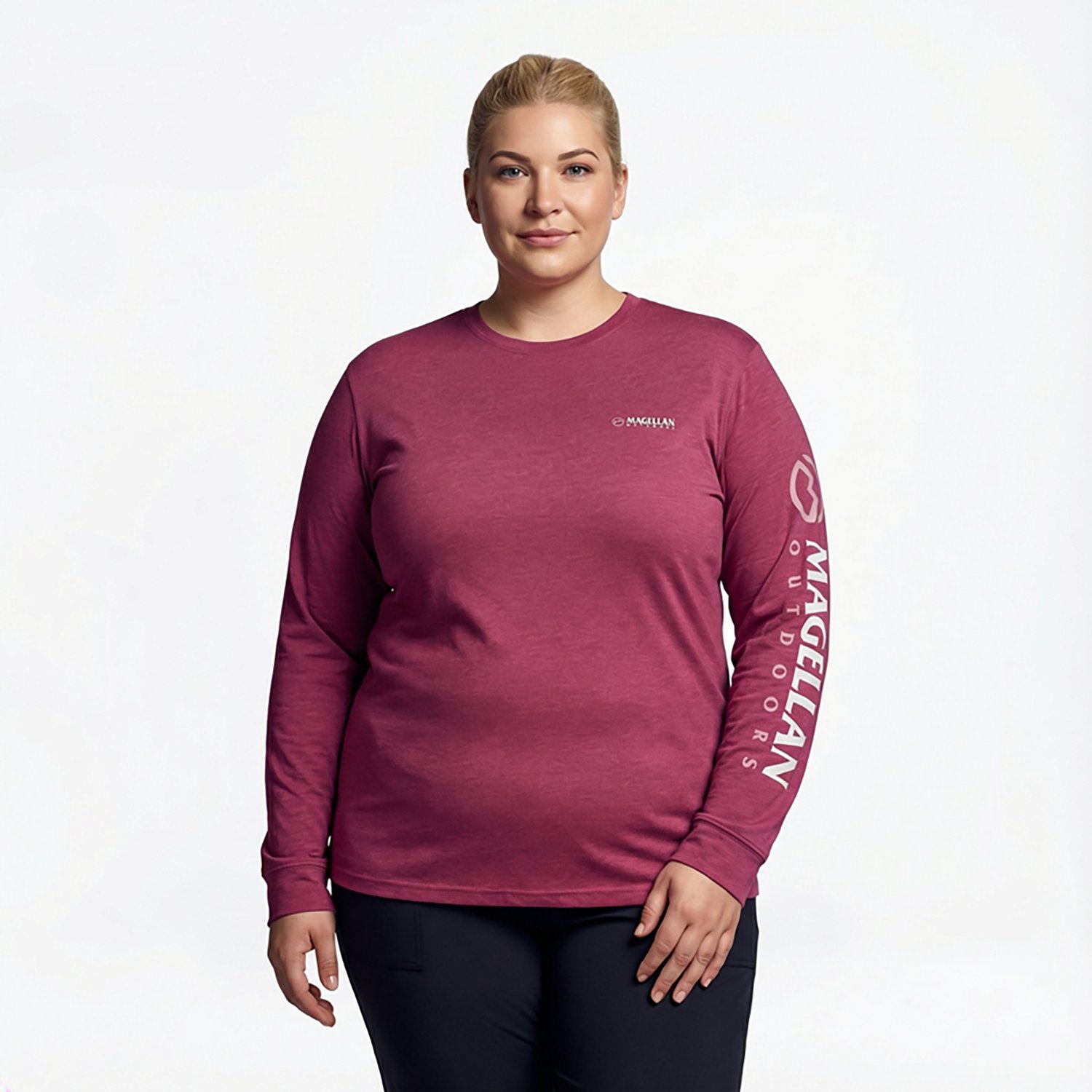 Magellan Outdoors Women's Grotto Falls Plus Size Long Sleeve T-shirt - view number 2