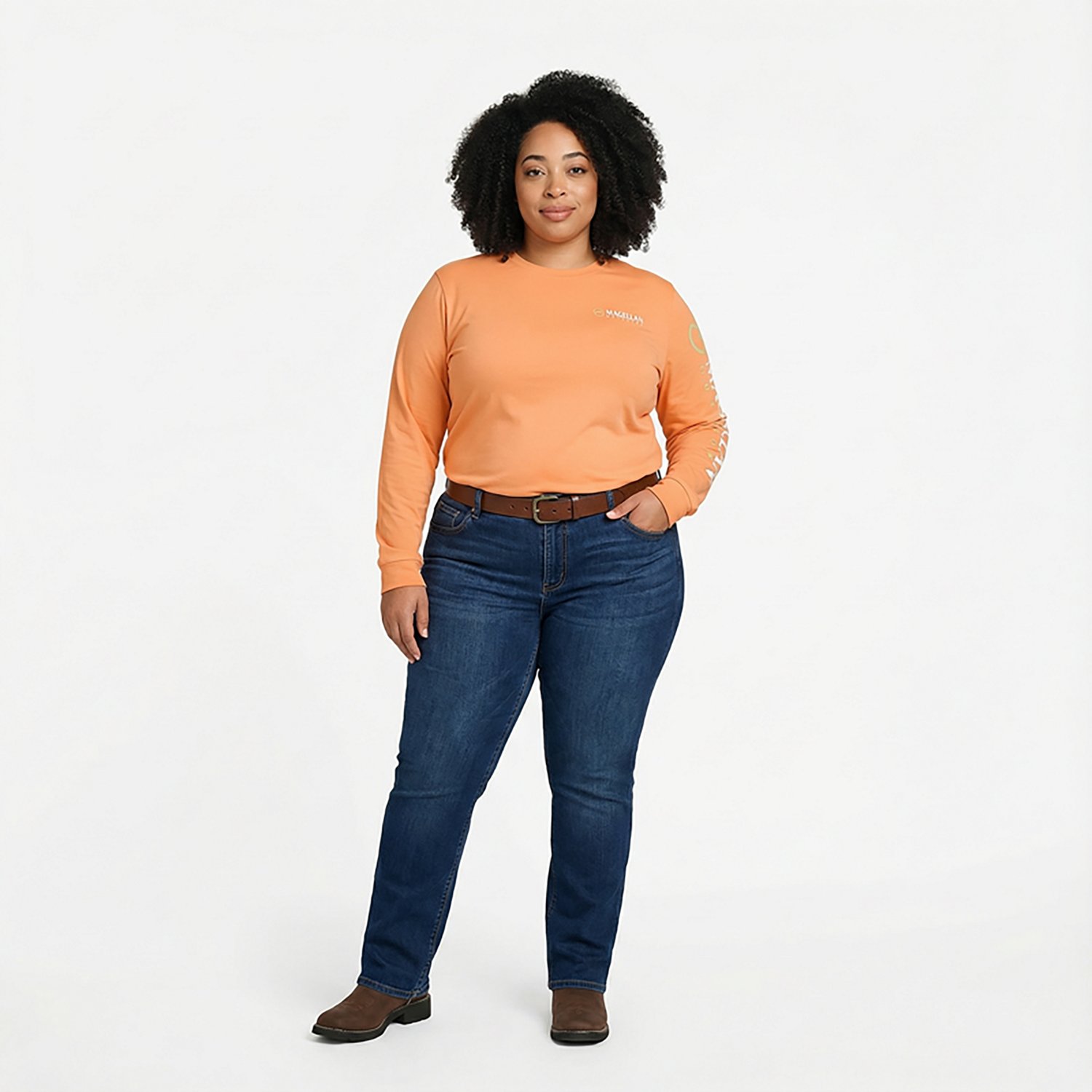 Magellan Outdoors Women's Grotto Falls Plus Size Long Sleeve T-shirt - view number 5