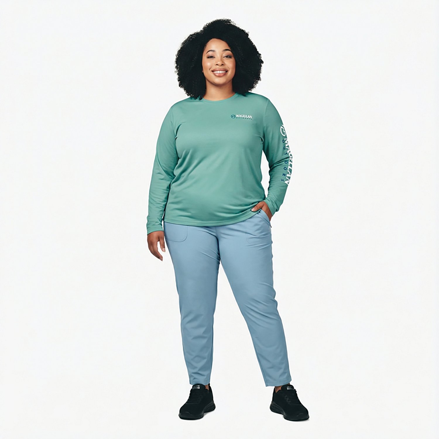 Magellan Outdoors Women's Grotto Falls Plus Size Long Sleeve T-shirt - view number 3