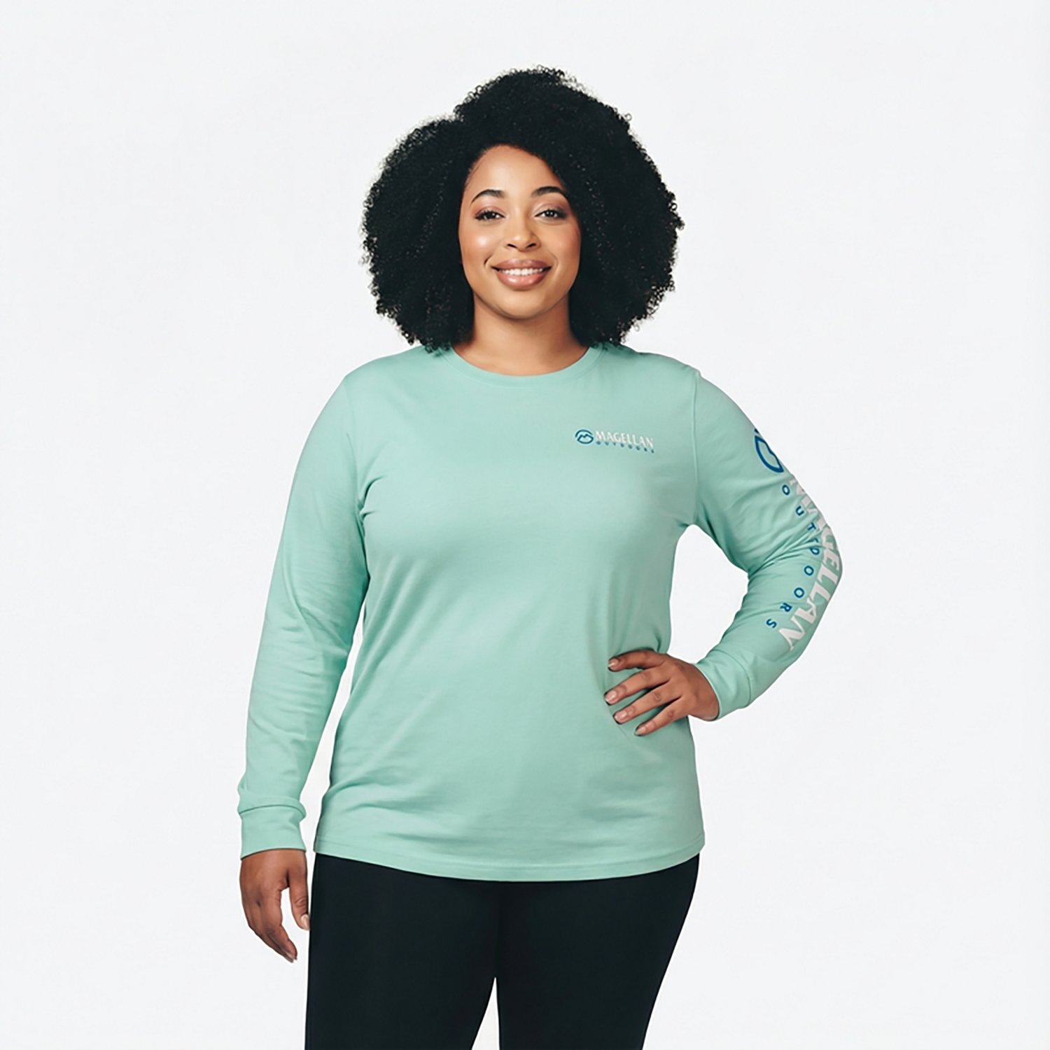 Magellan Outdoors Women's Grotto Falls Plus Size Long Sleeve T-shirt - view number 4