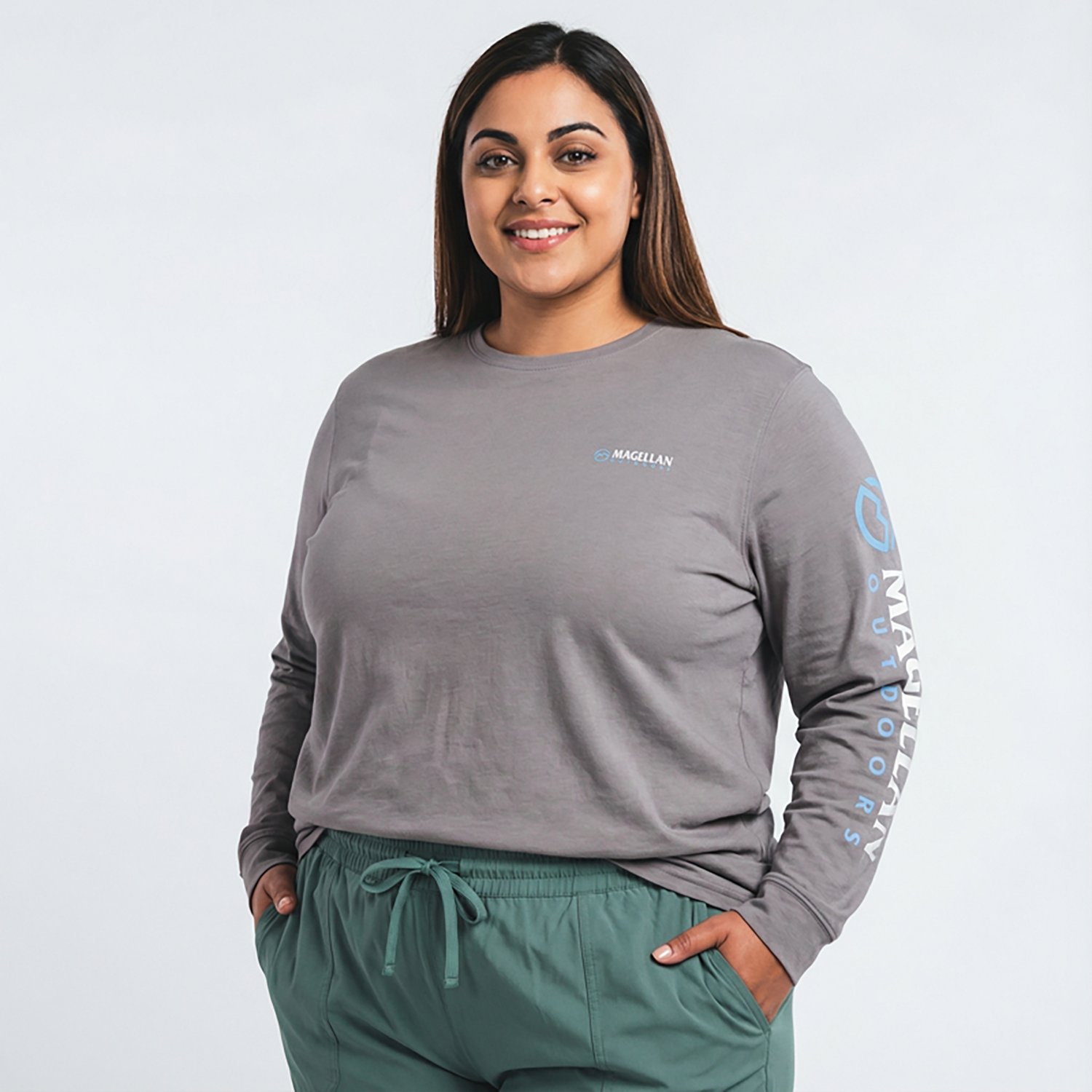 Magellan Outdoors Women's Grotto Falls Plus Size Long Sleeve T-shirt - view number 2