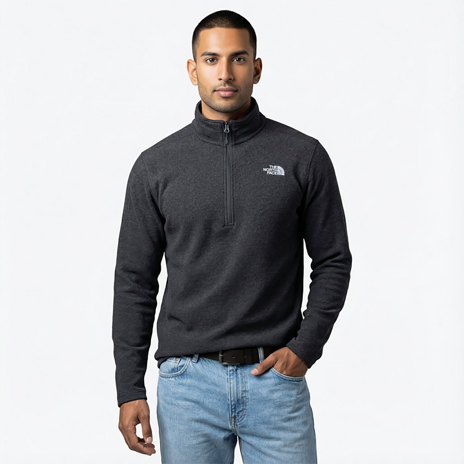 The North Face Men's Textured Cap Rock 1/4 Zip Pullover Sweatshirt - view number 2