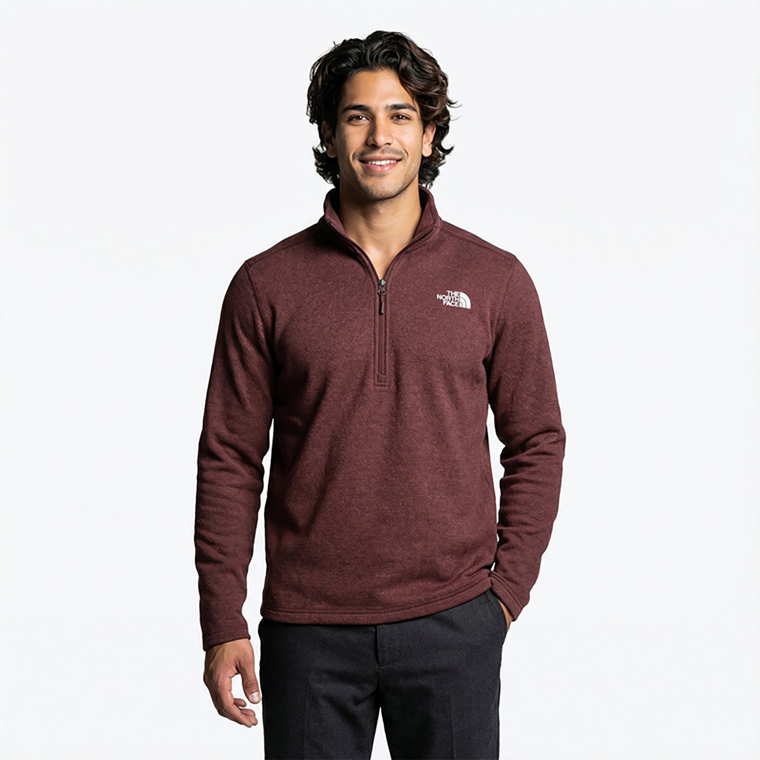The North Face Men's Textured Cap Rock 1/4 Zip Pullover Sweatshirt - view number 2