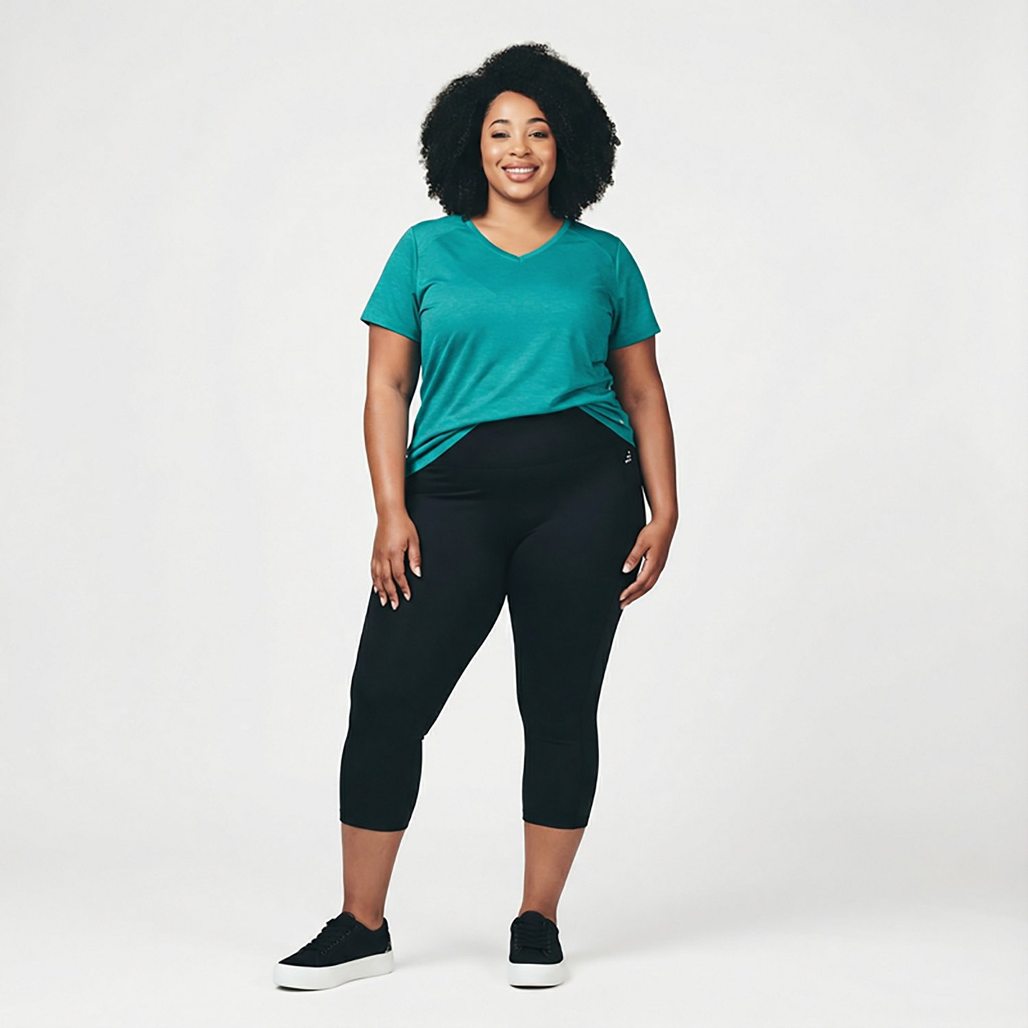 BCG Women’s Plus Size Tummy Control Cropped Leggings