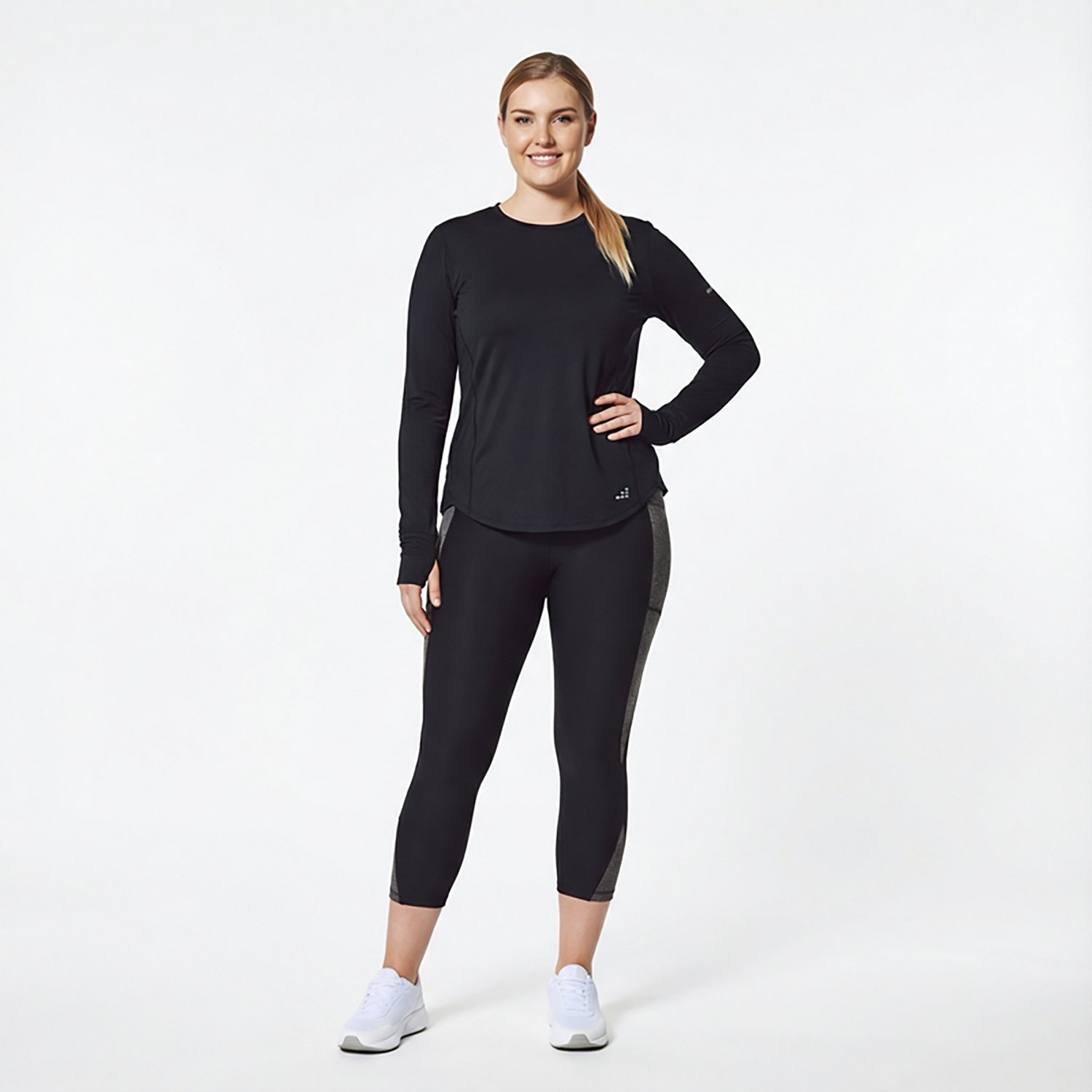 BCG Women's Contrast Cropped Leggings